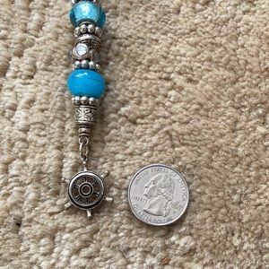 Nautical Beaded  Keychain Ocean Cottagecore Coastal Sea Lake Beach